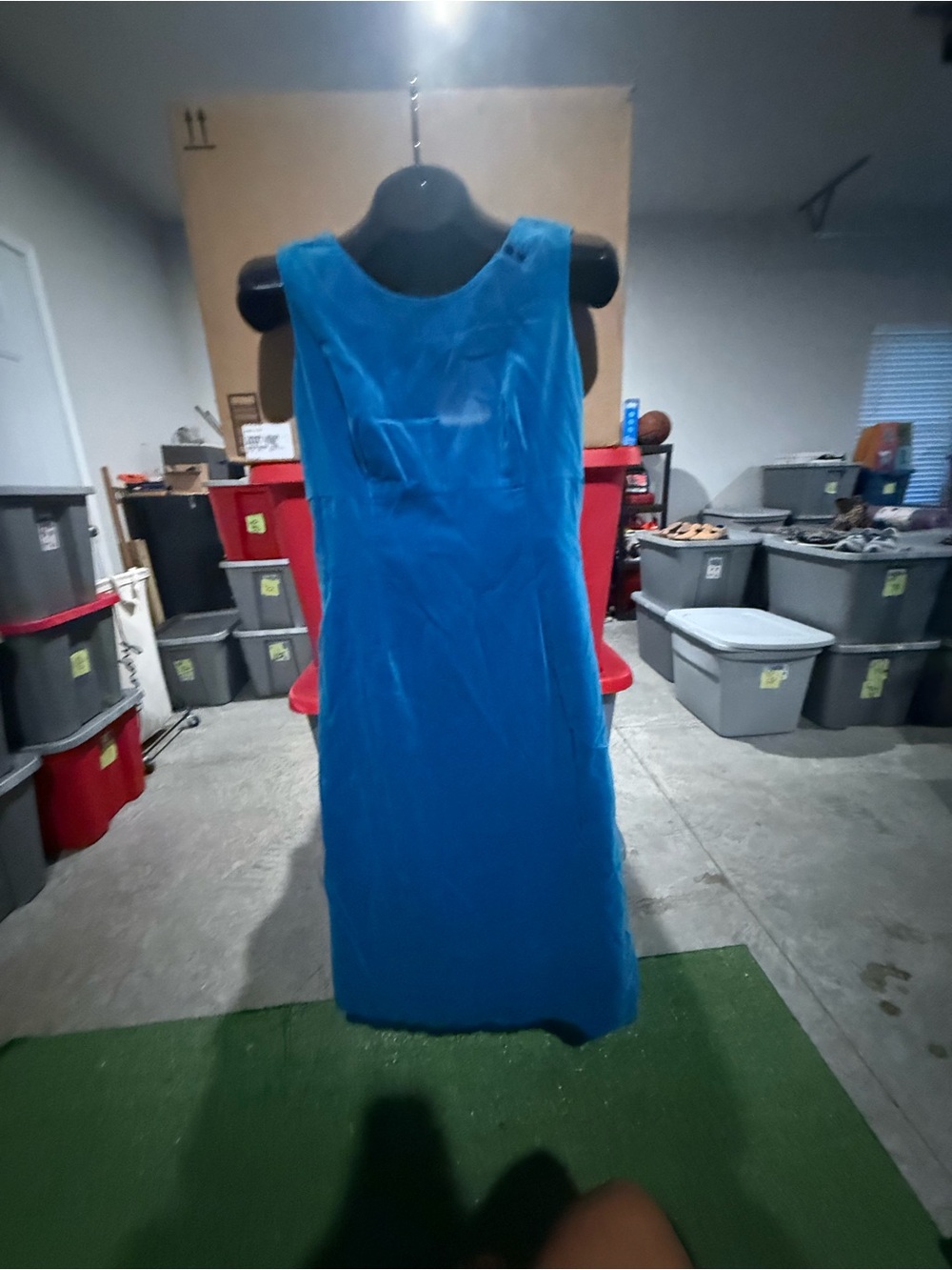 Sleeveless Blue Women's Sheath Dress 91